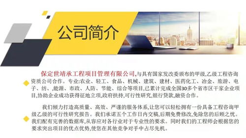 石家莊靠譜的可行性研究報告經典案例
